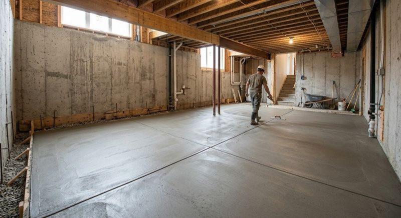 Basement Concrete Installation in Coweta County, GA