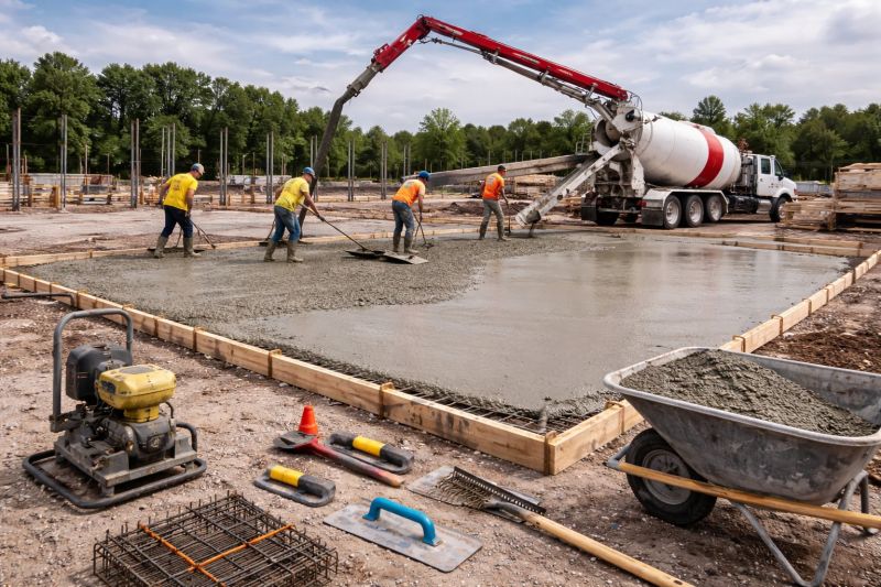 Commercial Slab Construction in Heard County, GA